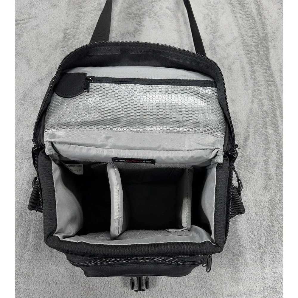 Lowepro Nova 2 AW Camera Bag - Black - Rain cover, strap, inner dividers